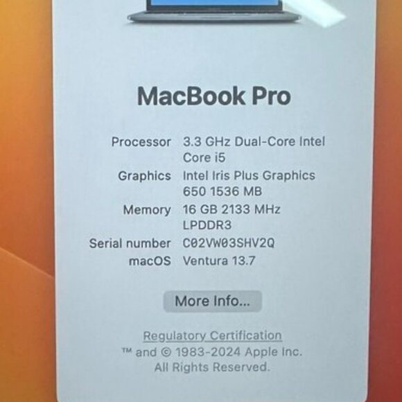 MacBook Pro - 13" (2017) | Upgraded RAM & Graphics - Picture 4 of 4